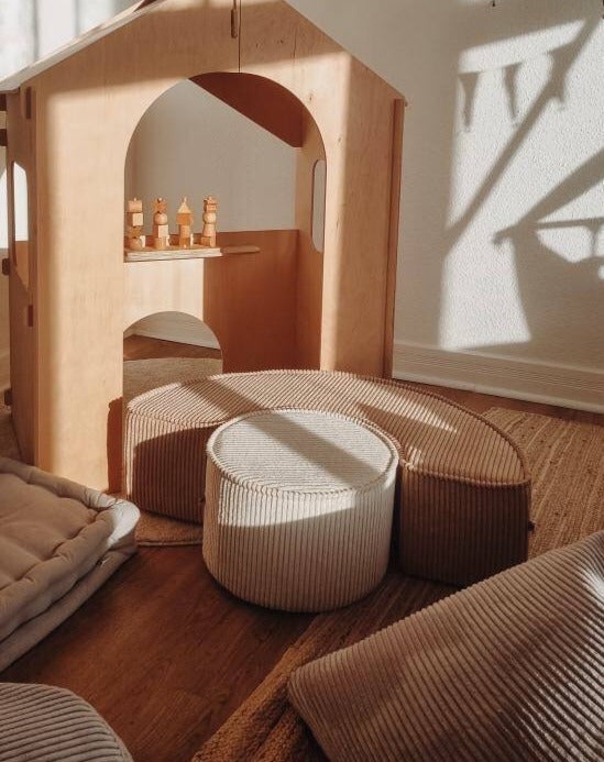 Pouf Montessori Ecru &amp; Beige