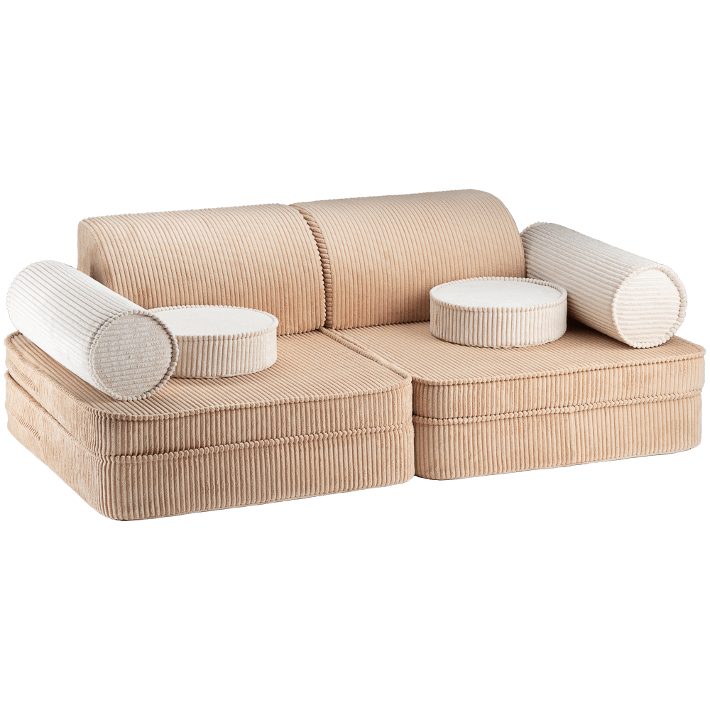 Fauteuil enfant modulable Beige &amp; écru