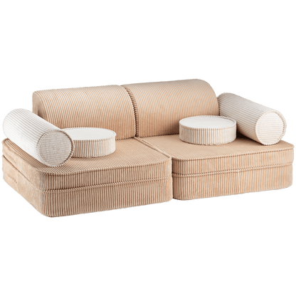 Fauteuil enfant modulable Beige &amp; écru