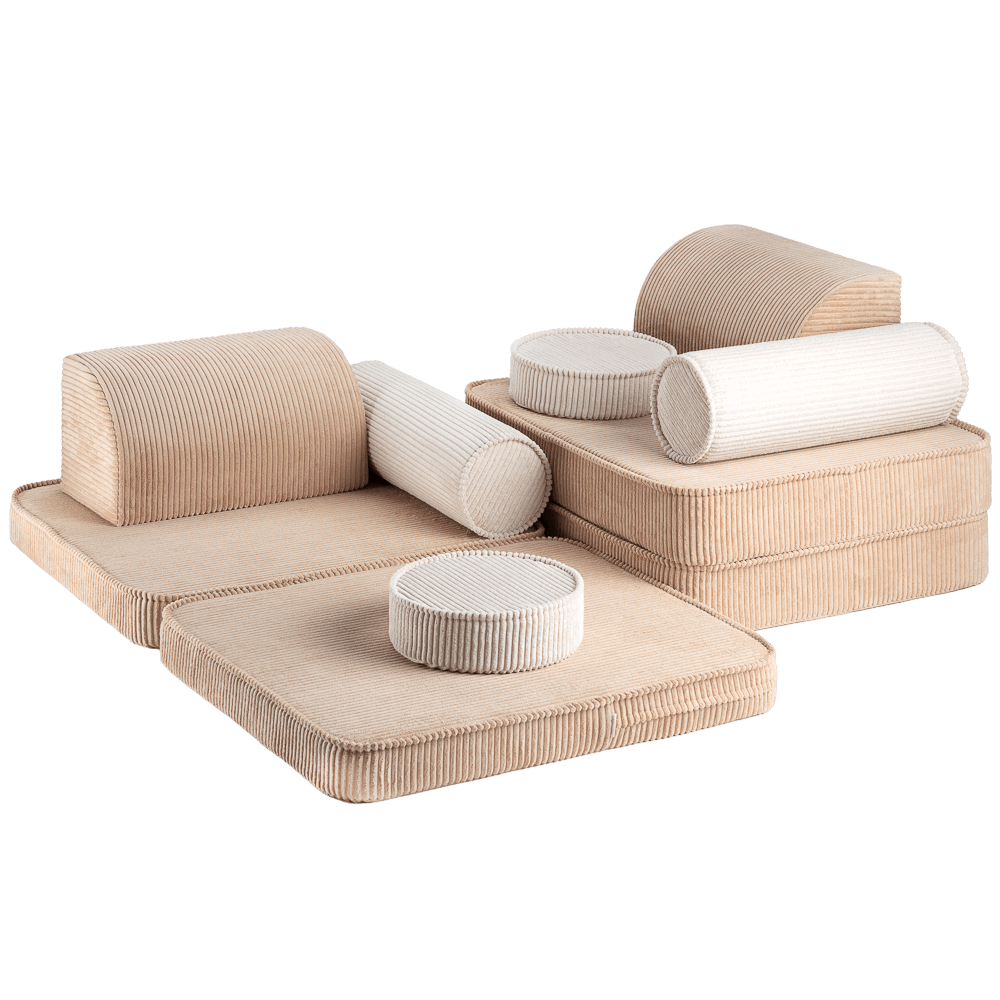 Fauteuil enfant modulable Beige &amp; écru