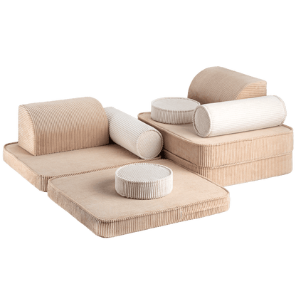 Fauteuil enfant modulable Beige &amp; écru