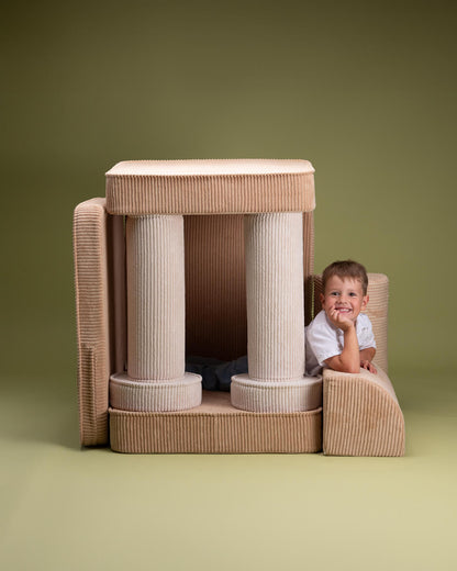 Fauteuil enfant modulable Beige &amp; écru