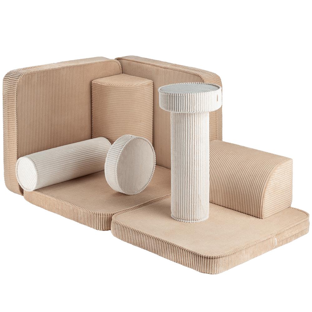 Fauteuil enfant modulable Beige &amp; écru