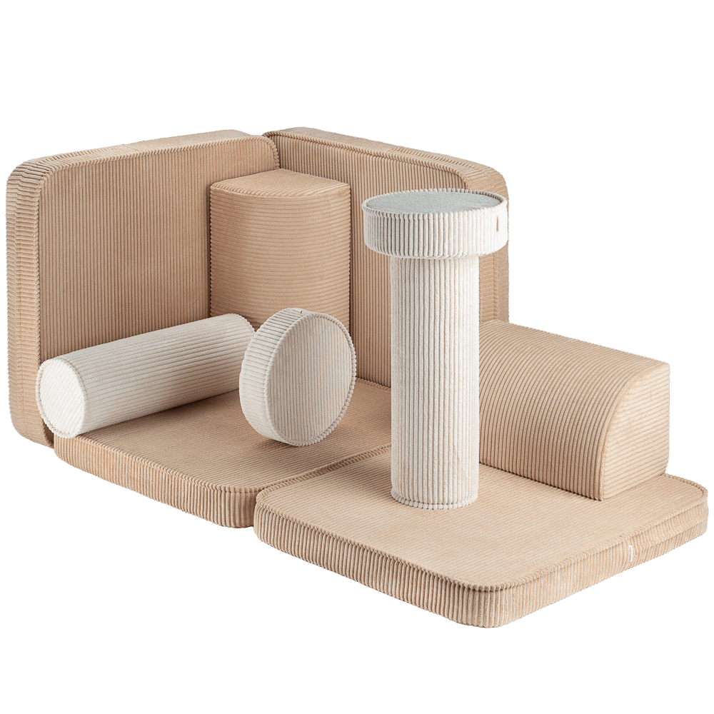 Fauteuil enfant modulable Beige &amp; écru