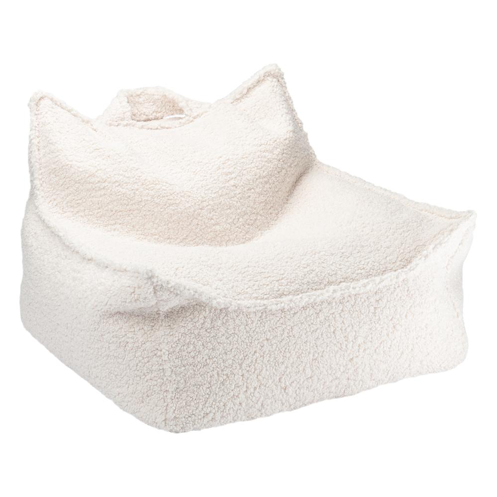 Fauteuil enfant Teddy bouclette Ecru