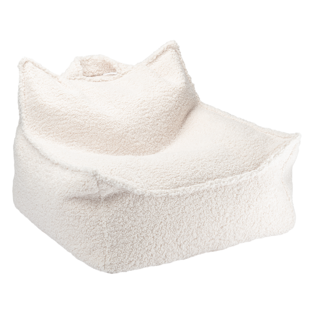 Fauteuil enfant Teddy bouclette Ecru