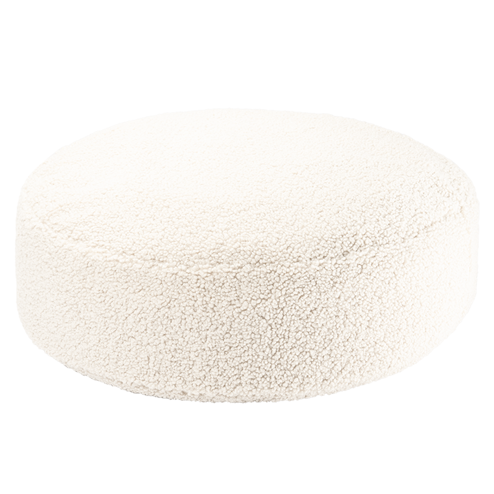 Pouf bouclette Blanc