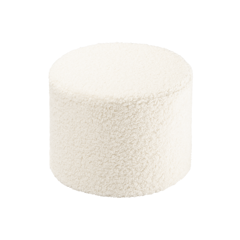 Pouf bouclette blanc