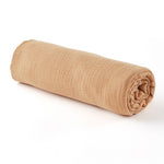 Drap housse double gaze coton BIO - Camel