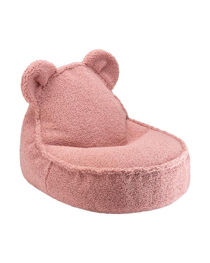 Fauteuil enfant ourson Teddy bouclette Rose