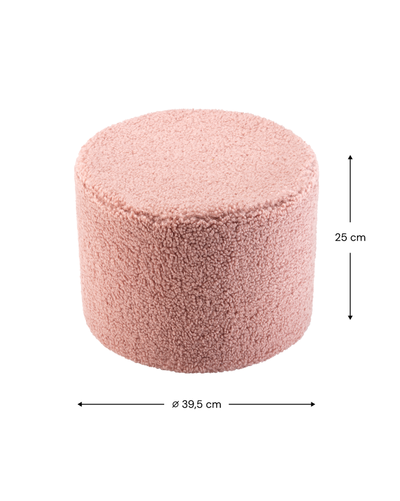 Roze Teddy kinderpoef