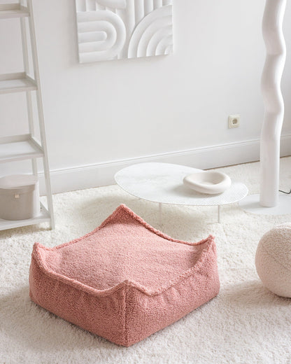 Roze Teddy kinderpoef