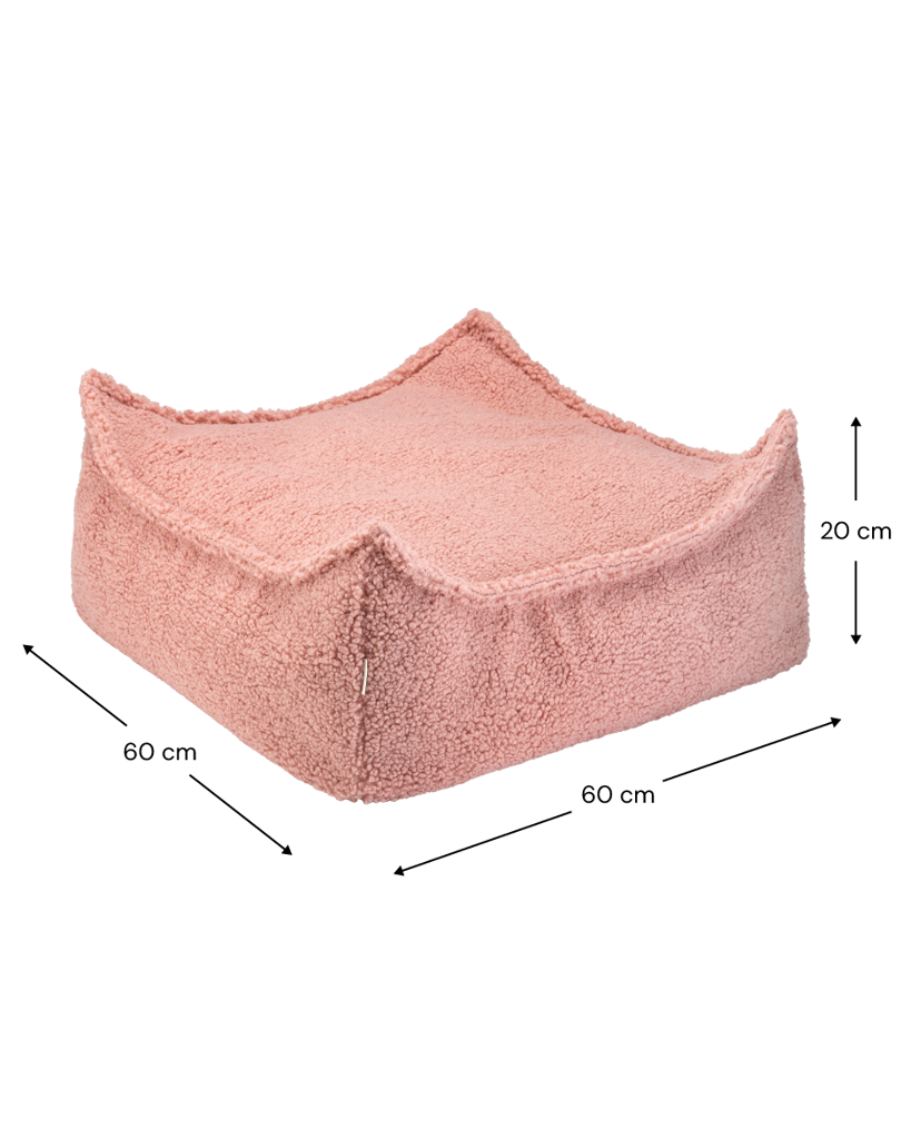 Roze Teddy kinderpoef