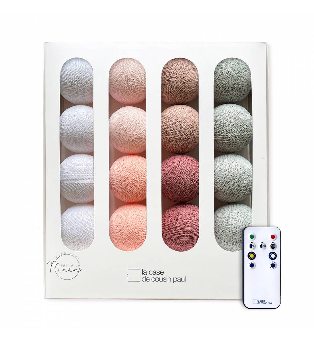 Guirlande lumineuse boule Rose &amp; Blanc