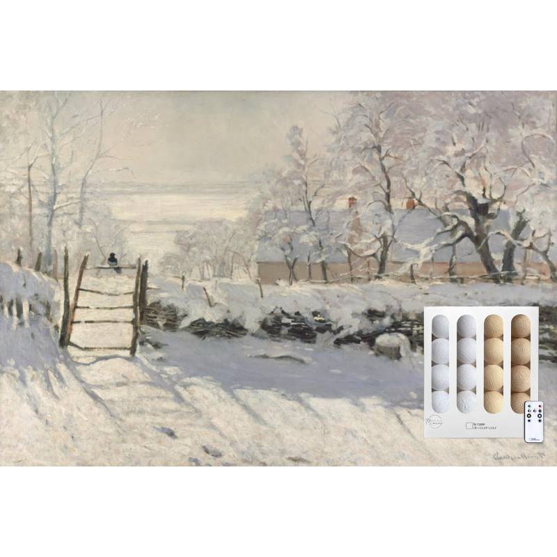 Guirlande lumineuse boule Beige &amp; Blanc