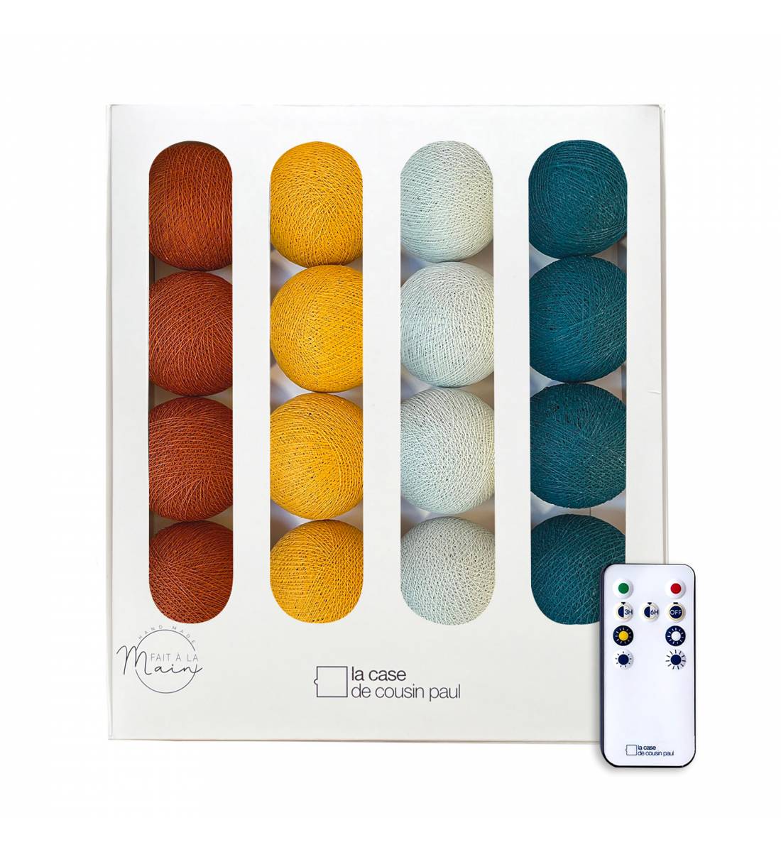Guirlande lumineuse boule Bleu paon