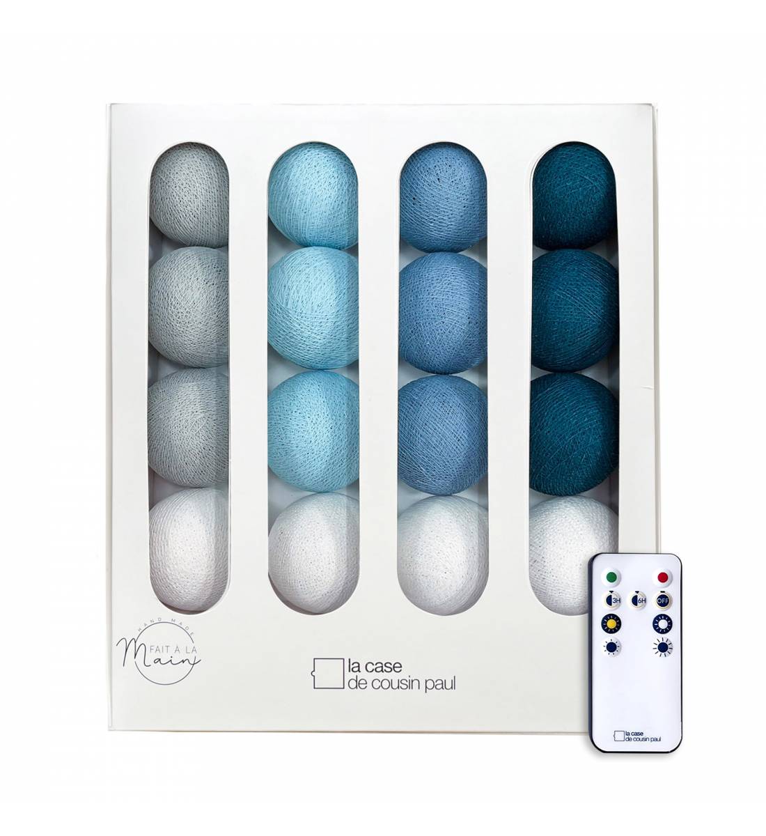 Guirlande lumineuse boule Bleu &amp; Blanc