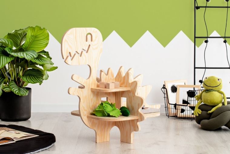 Etagère enfant en bois Dinosaure T-REX