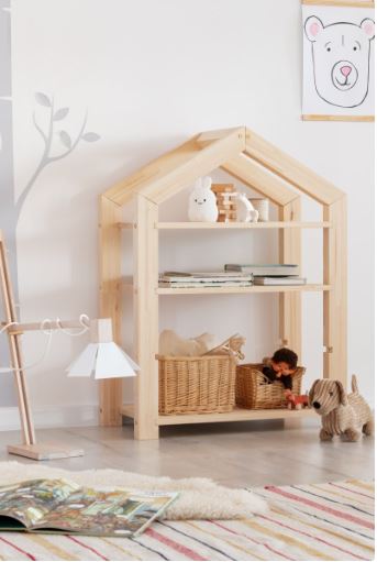 Petite étagère enfant en bois naturel