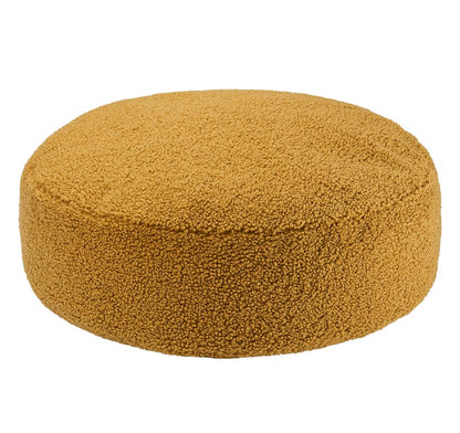 Pouf bouclette Jaune moutarde