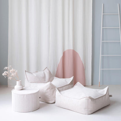Fauteuil velours Blanc
