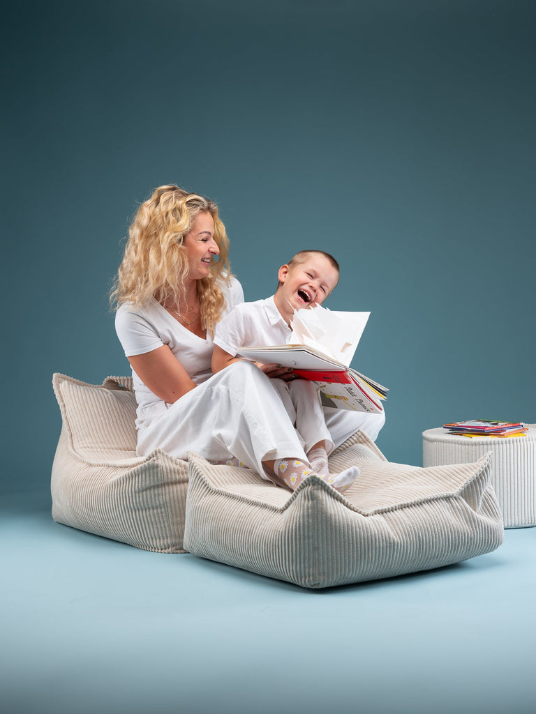 Fauteuil velours Blanc