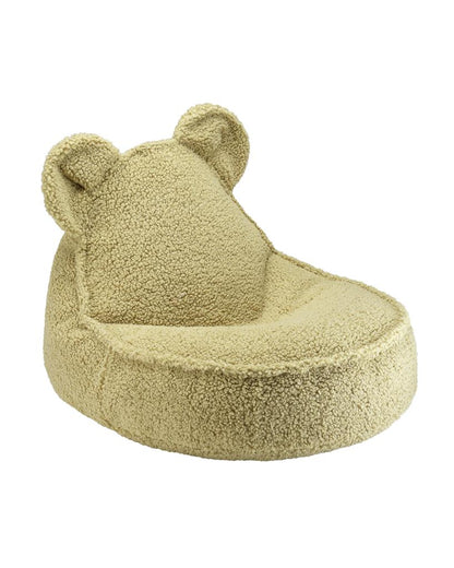 Fauteuil enfant ourson Teddy bouclette Vert pistache