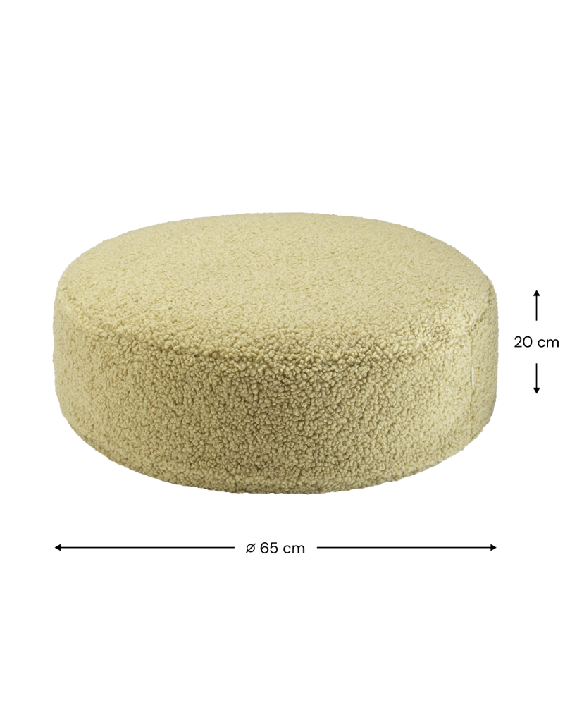Pouf enfant Teddy bouclette Vert pistache