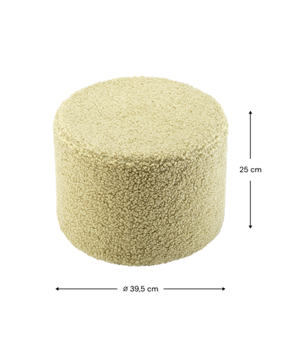 Teddy kinderpoef Pistachio groen