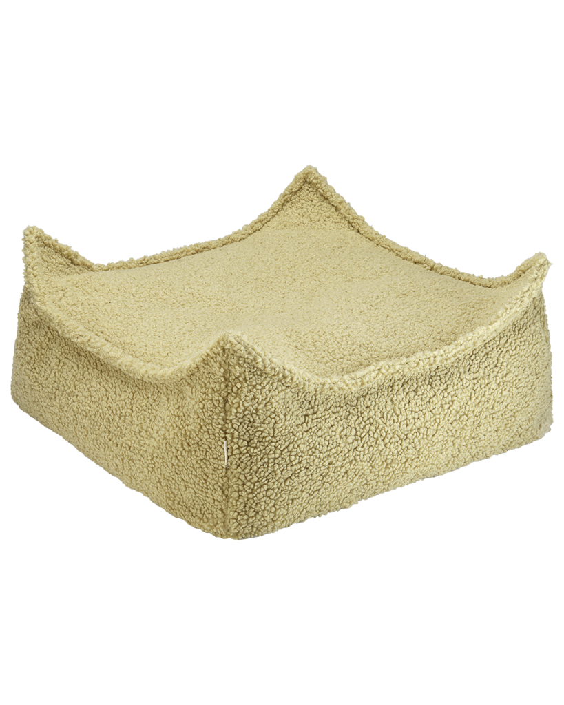 Pouf enfant Teddy bouclette Vert pistache