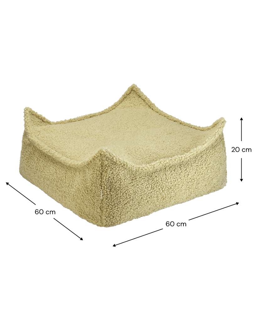 Pouf enfant Teddy bouclette Vert pistache