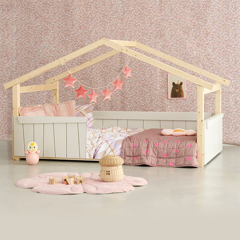 Lit cabane Montessori avec barrière