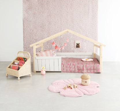 Lit cabane Montessori avec barrière