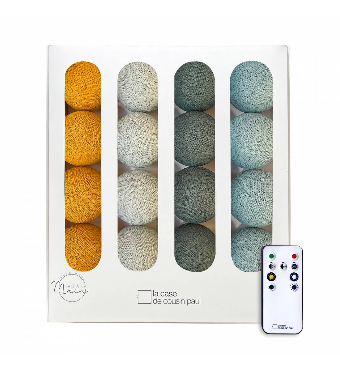 Guirlande lumineuse boule Vert de gris
