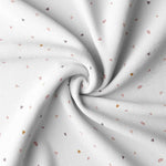 Drap housse jersey de coton bio Blanc petits cœurs