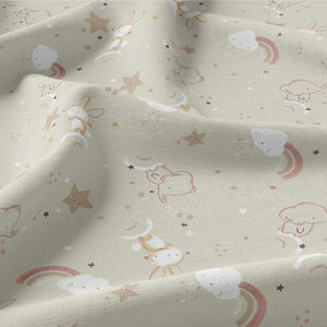 Ciel de lit cabane Beige motif Lapin & Eléphant
