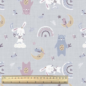 Ciel de lit cabane Lavande motif Lapin & Ours