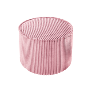 Pouf rond velours Rose