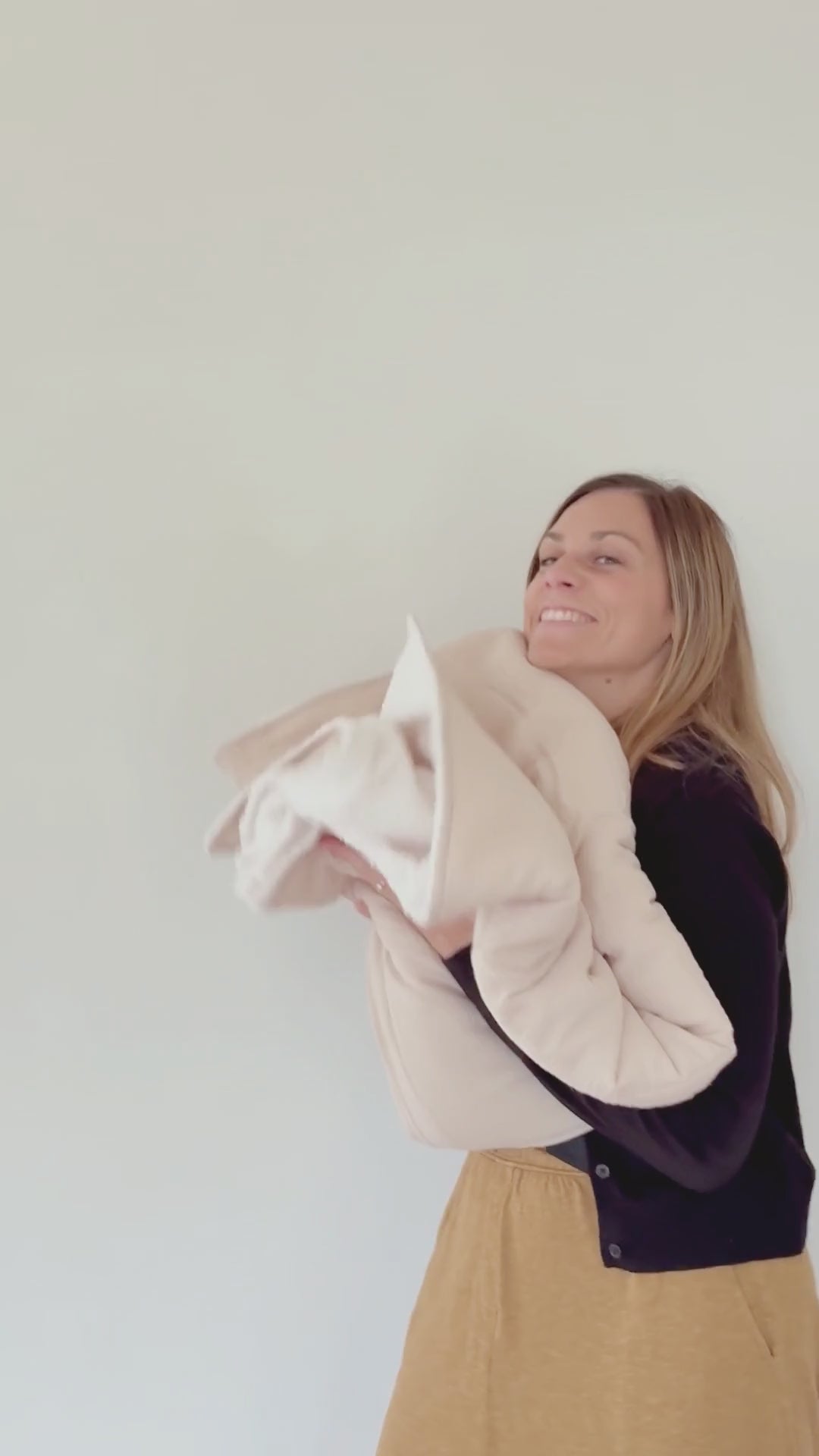 Couverture enfant double gaze Beige