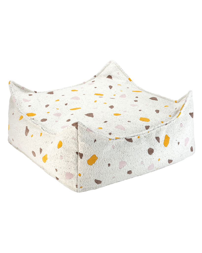 Pouf enfant Teddy bouclette Terrazzo
