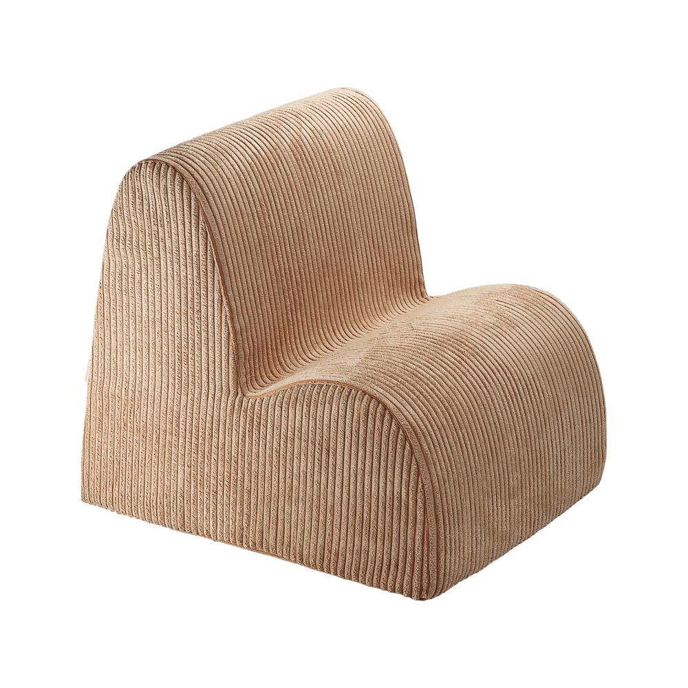 Fauteuil velours Caramel