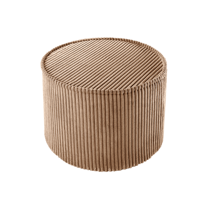 Pouf rond velours Caramel