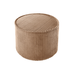 Pouf rond velours Caramel