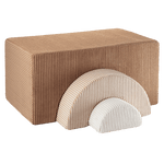 Pouf Montessori arc-en-ciel - Caramel Beige Ecru