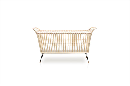 Lit bébé en rotin Frederick - Cuir