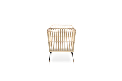 Lit bébé en rotin Frederick - Cuir