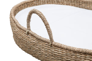 Couffin naturel en jonc de mer avec matelas