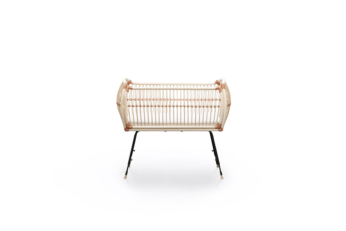 Co-sleeping wieg in rotan &amp;amp; leer - Martha