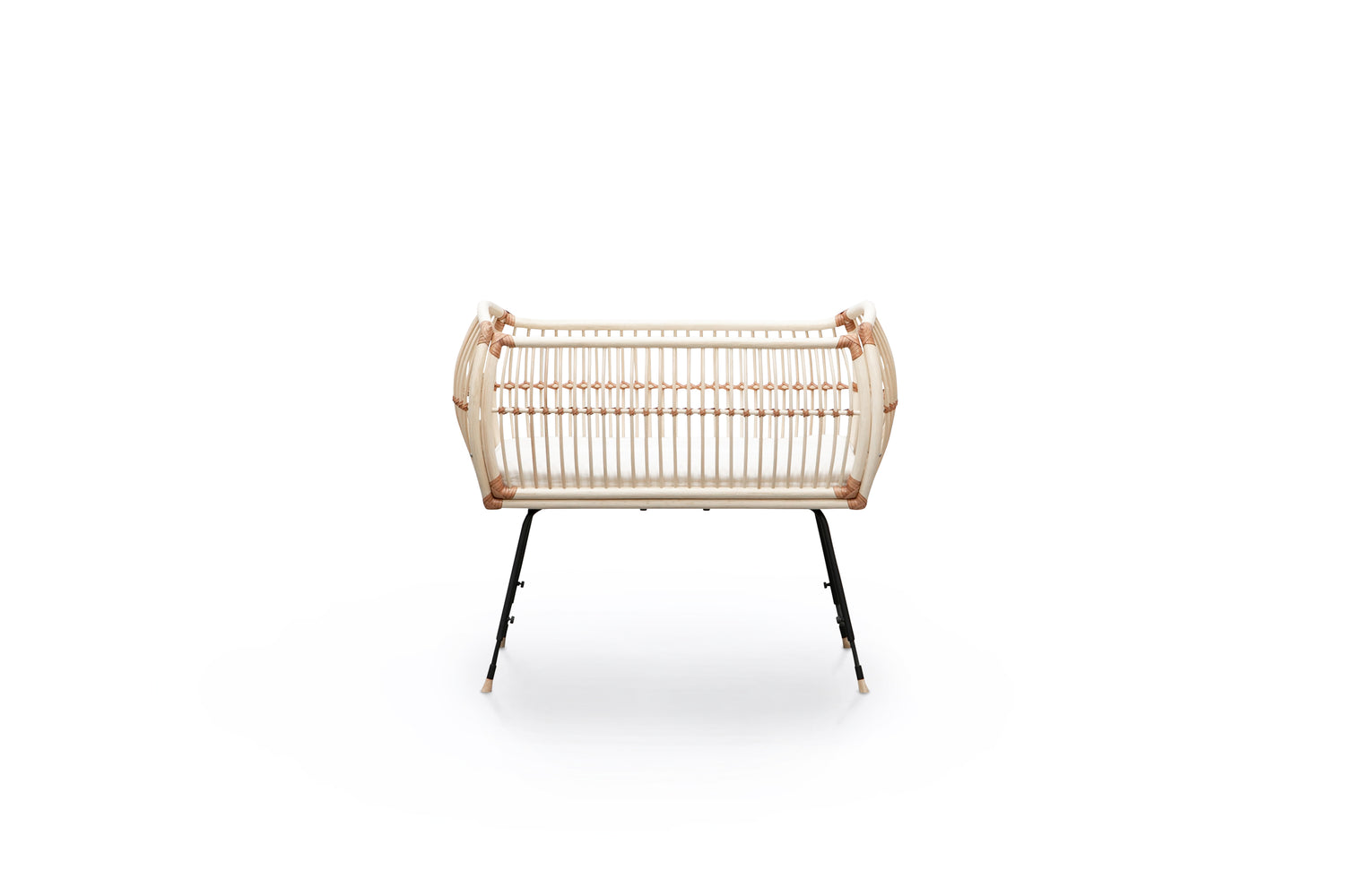 Co-sleeping wieg in rotan &amp;amp; leer - Martha