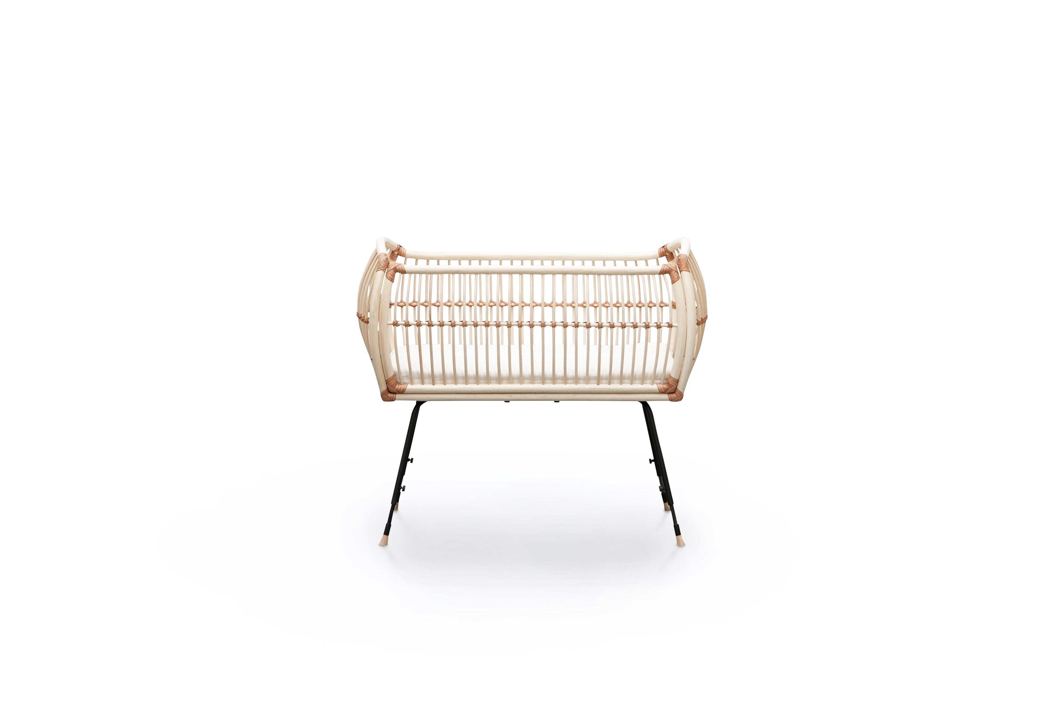 Co-sleeping wieg in rotan &amp;amp; leer - Martha